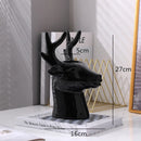 Axyaa Deer Head Ceramic Vase: Animal Head Simulation, Home Decor Craft, Flower Arrangement
