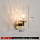 Axyaa Bronze Crystal Wall Lamp LED Sconce for Bedroom Living Room Modern Decor