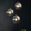 Axyaa Glass Ball Pendant Lights: Modern Nordic Design in Gold, Silver, Gray, Amber