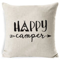 Axyaa Best Memories Happy Camper Cushion Cover - Bedroom Sofa Home Decor