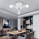 Axyaa Rotatable 3-Light Chandelier for Living Dining Kitchen Ceiling - Black&White&Silver