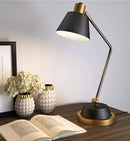 Axyaa Black Metal LED Table Lamp - Nordic Design, Reading Room Decor