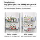 Axyaa Mesh Refrigerator Storage Bag: Double Compartment Hanging Kitchen Organizer