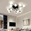 Axyaa Modern Milk Glass Ceiling Light Fixture with E27 Bulb Socket