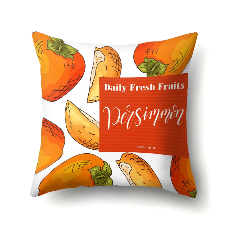 Fresh Fruits Watermelon Throw Pillow Covers by Axyaa