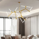 Axyaa Glass Branch Chandelier: Modern Designer Lighting for Home, Hotel & Farmhouse