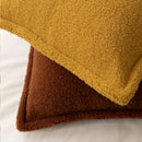 Axyaa Fleece Cushion Cover Set in Warm Neutral Tones