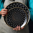 Axya Geometric Porcelain Dinner Plate Set - 1Pc