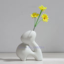 Axyaa Abstract Flower Vase | Modern Home Decor | Ceramic Hydroponic Craft