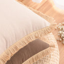 Axyaa Cotton Linen Cushion Covers 18x18 for Bed Living Room Sofa - Nordic Style Home Decor