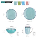 Axya Macaron 48-Piece Porcelain Dinnerware Set