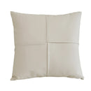 Axyaa Faux Leather Cushion Cover 45x45cm Ivory Green Orange Brown Coral for Home Decor