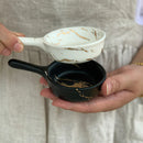 Axya Marbling Snack Sauce Dish, Dipping Plate, Condiment Bowl - Black