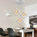 Axya Geometric Cube Pendant Lights Set - Nordic Style Metal Ceiling Lighting Decor