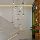 Axyaa LOFT Staircase Pendant Lights | Aluminum Ball Droplight for Restaurant Bar Décor