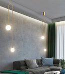 Nordic Gold Pendant Light by Axyaa – Modern Glass Ball Hanging Lamp