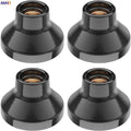 Axyaa Ceramic E27 Lamp Holder Base 110-220V White Black Table Ceiling Fitting