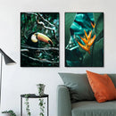 Nordic Jungle Animal Print Monstera Leaf Wall Art by Axyaa