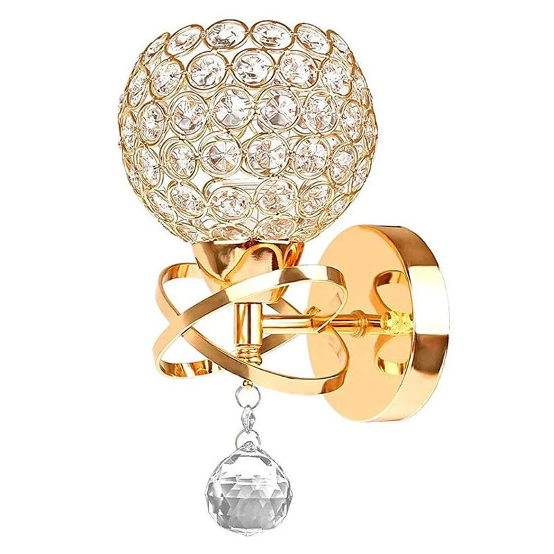 Axyaa Crystal Wall Sconce Light Fixture for Home Bedroom Decor