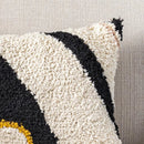 Axyaa Black Abstract Eye Cushion Cover for Home Decoration