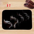 Axyaa Charming Cats Memory Foam Bath Mat - Anti-slip Coral Personalized Doormat
