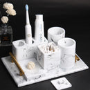 Axya Marbled Ceramic Swab Holder Salt Shaker Jewelry Box Decoration