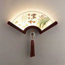 Axyaa Retro Wood Wall Lamp LED Light for Porch Living Room Bedroom Aisle
