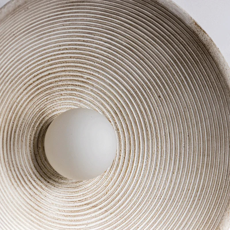 Retro Japanese Style Wall Circle Lamp by Axyaa for Bedroom, Living Room, Dining Room