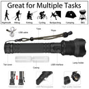 Axya USB Rechargeable XHP70.2 Zoomable LED Flashlight with 18650 Battery