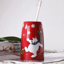 Axya Bear Christmas Bathroom Set: Toothbrush Holder, Lotion Bottle, Cup, Soap Dispenser