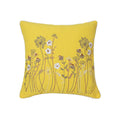 Axyaa Yellow Dandelion Floral Pillow Cover for Home Decor