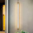 Axya Outdoor Wall Light: Modern Black & Gold Sconce for Porch, Garden, Villa