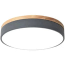 Axyaa Modern LED Ceiling Light for Living Room and Bedroom, Ultra-Thin Solid Wood Panel Surface Mount.