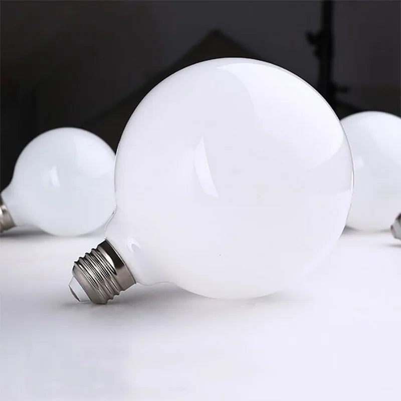 Axya Milk White LED Bulbs Light Glass Vintage Globe Lamp E27 Retro Filament Home Bulb