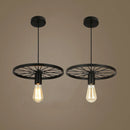 Axyaa Industrial Wheel Chandelier for Cafe, Bar, and Dining Room