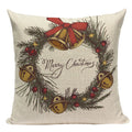 Axyaa Christmas Deer Snowman Cartoon Cushion Cover - Festive Decor Pillowcase