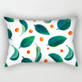 Axyaa Daisy Flower Rectangular Lumbar Cushion Cover for Bedside, Living Room, and Car