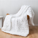 Axyaa Knit Plaid Throw Blanket 130x160cm Yellow Pink White Grey