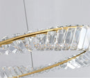Axyaa Crystal Ring Chandelier: Modern Living Room Hanging Light