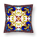 Axyaa Watercolor Geometric Flowers Polyester Cushion Cover Sofa Throw Pillow Cover