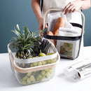Axyaa Storage Basket with Wooden Handle: Kitchen Bathroom Organizer for Tools, Fruit, Vegetables