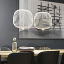 Axyaa Spokes Pendant Lamp: Modern Bird Cage LED Light for Kitchen, Dining Room & Home Decor