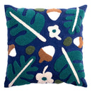 Axyaa Floral Embroidery Pillow Cover 45x45cm Soft Cozy Home Decor