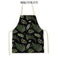 Tropical Jungle Print Kitchen Apron, Axyaa Plant Leaves Chef Bib for Kids Men Women