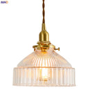 Axyaa Copper LED Pendant Lights | Japanese Style Glass Ball Vintage Hanging Lamp