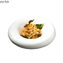 Axyaa Ceramic Round Dinner Plates Set for Home, Restaurant, Hotel - 5 Pack