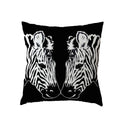 Zebra White Geometric Trilateral Watercolor Cushion Covers by Axyaa