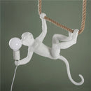 Axya Nordic Monkey Resin LED Pendant Light - White Gold Hanging Lamp