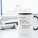 Axyaa Ceramic Coffee Mug with Color Handle - Programmer's Gift