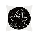 Axyaa Halloween Anime Polyester Cushion Cover Ghost Skull Pumpkin Throw Pillow